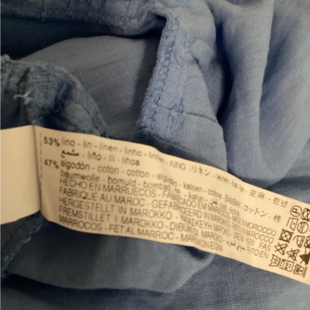 ZARA Join Life Midi Dress Linen Blend Sz XS NWT - Picture 11 of 12